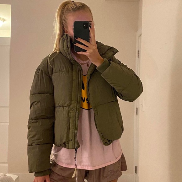 Zara khaki puffer jacket, size XS/XL available , new with tag - Picture 3 of 4